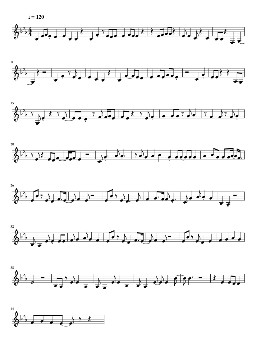 空氣 - piano sheet music page 1