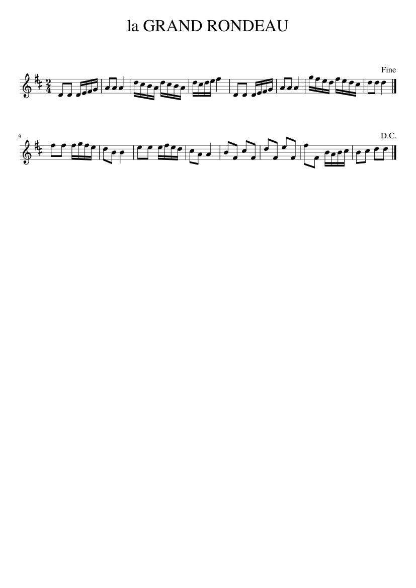 la GRAND RONDEAU - piano sheet music page 1