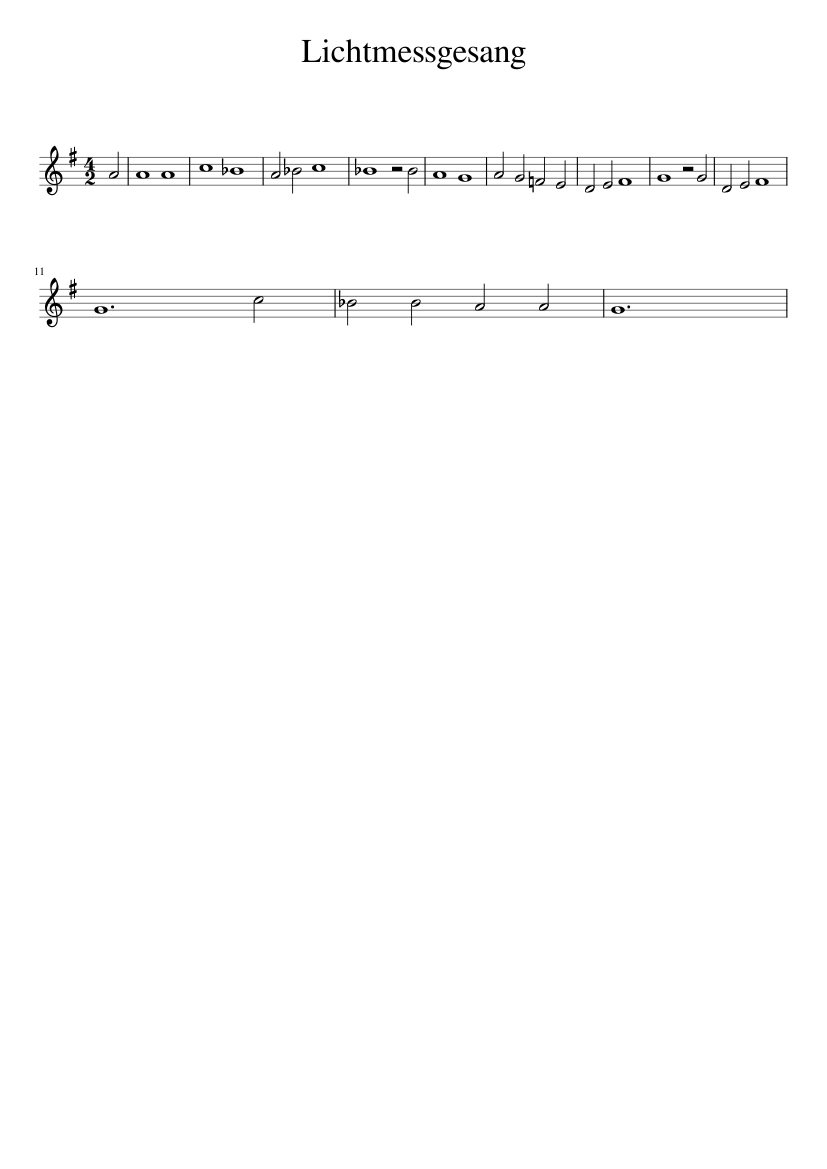 Lichtmessgesang - piano sheet music page 1