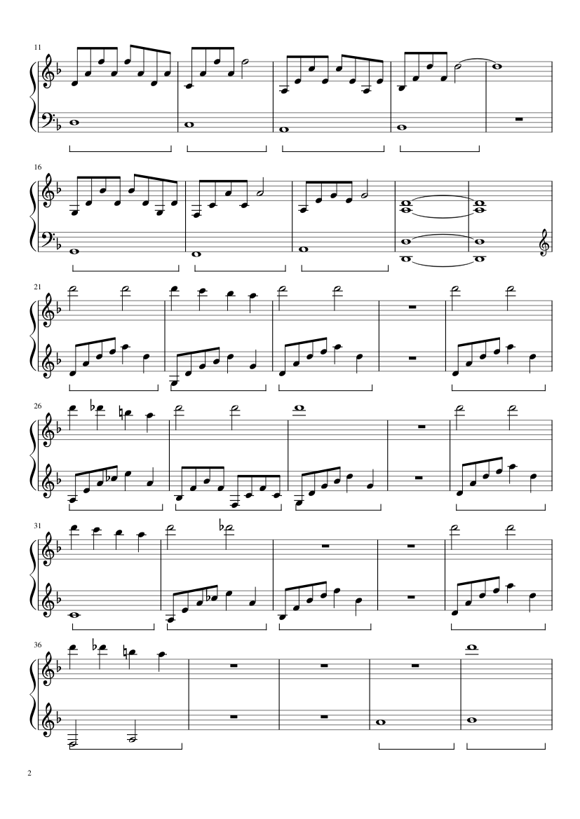 Light of the Seven - piano sheet music page 2