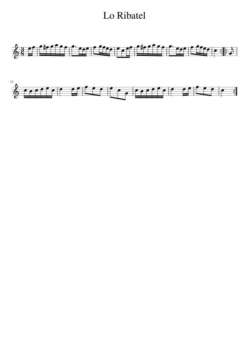 Lo Ribatel - piano sheet music page 1