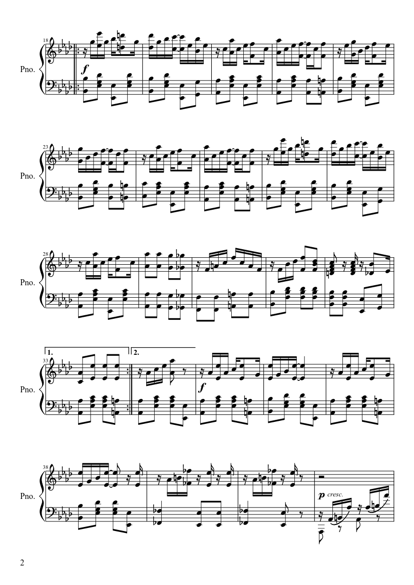 Maple Leaf Rag - piano sheet music page 2