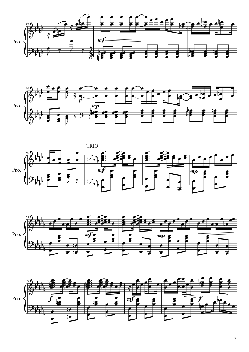 Maple Leaf Rag - piano sheet music page 3