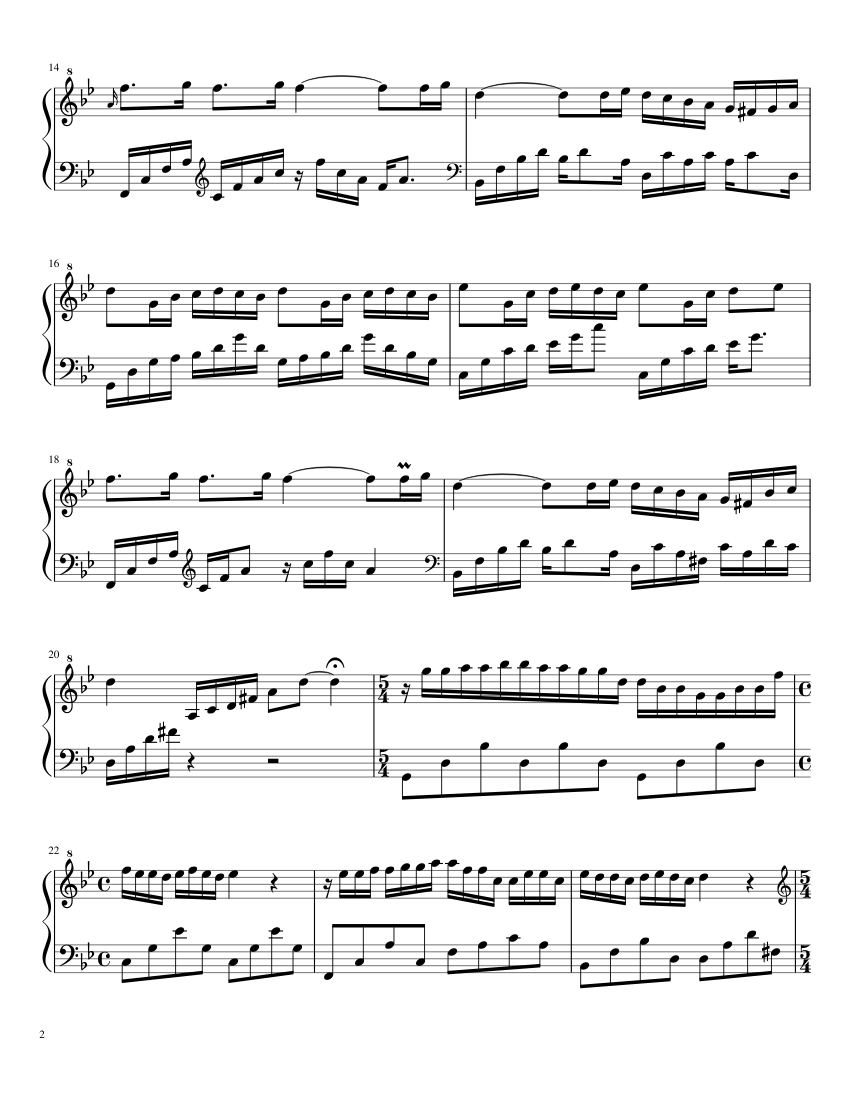 Mariage d'Amour - piano sheet music page 2