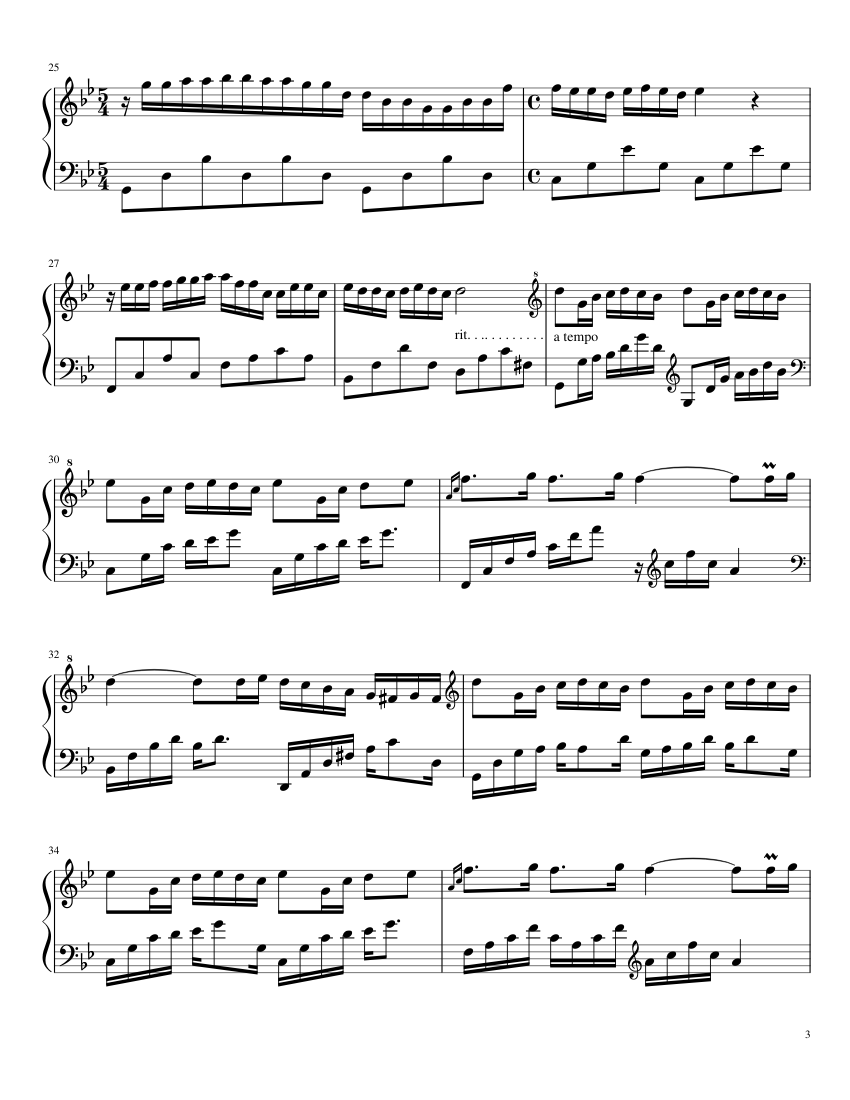 Mariage d'Amour - piano sheet music page 3