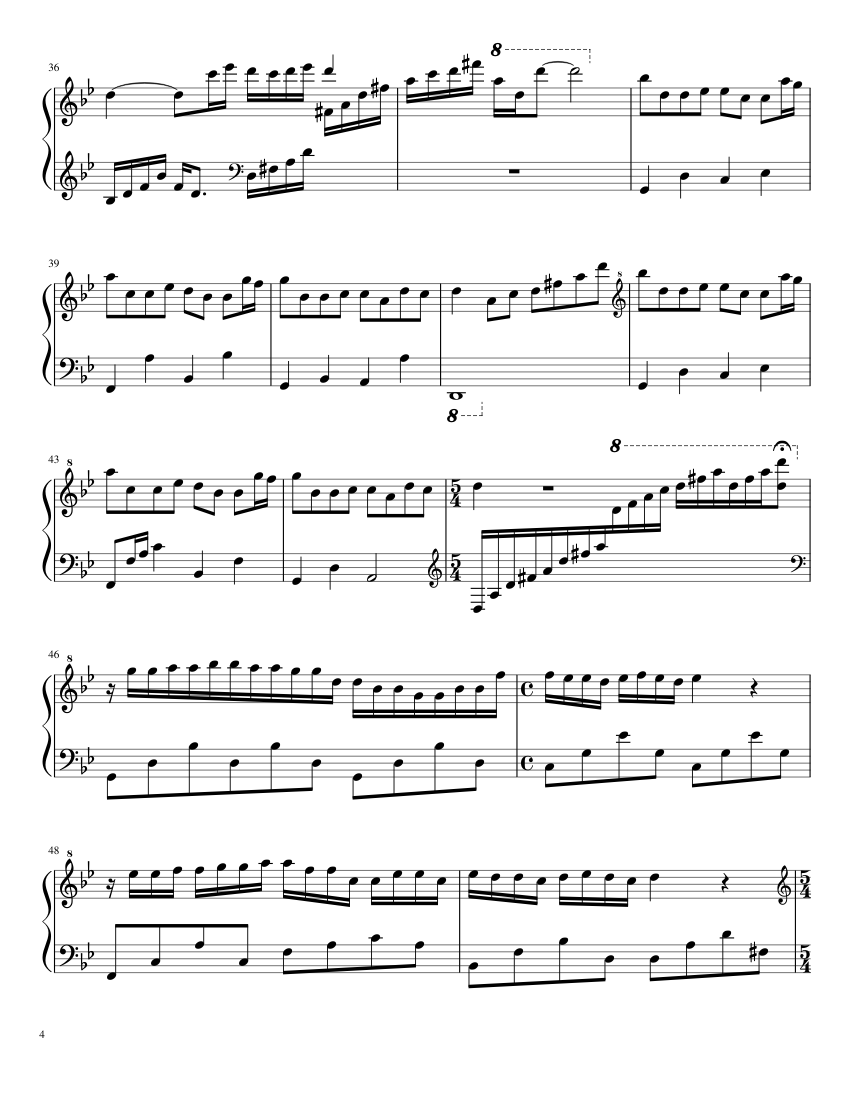 Mariage d'Amour - piano sheet music page 4