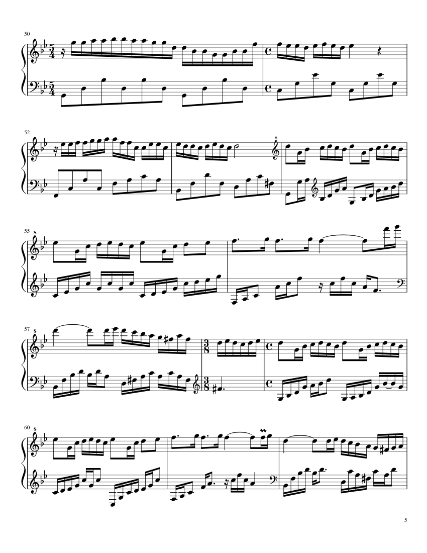 Mariage d'Amour - piano sheet music page 5