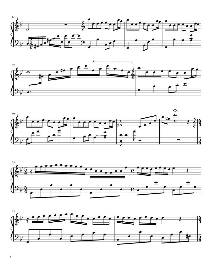 Mariage d'Amour - piano sheet music page 6