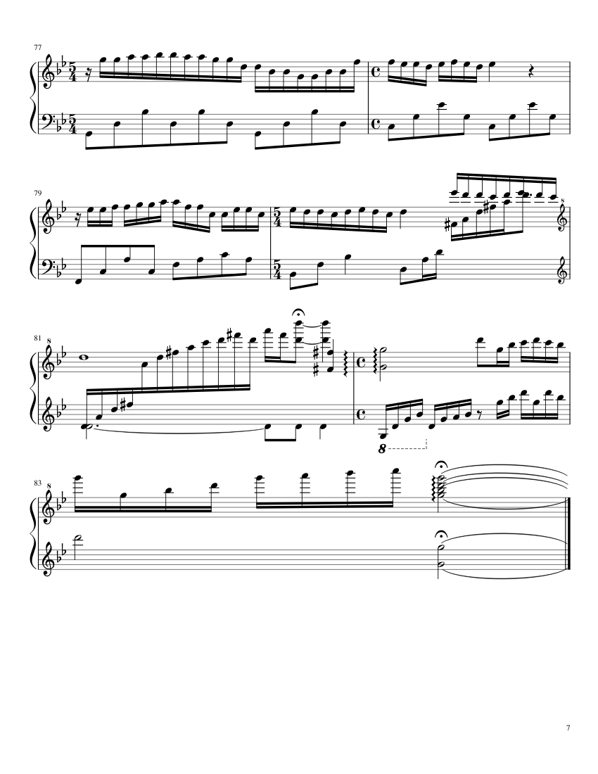Mariage d'Amour - piano sheet music page 7