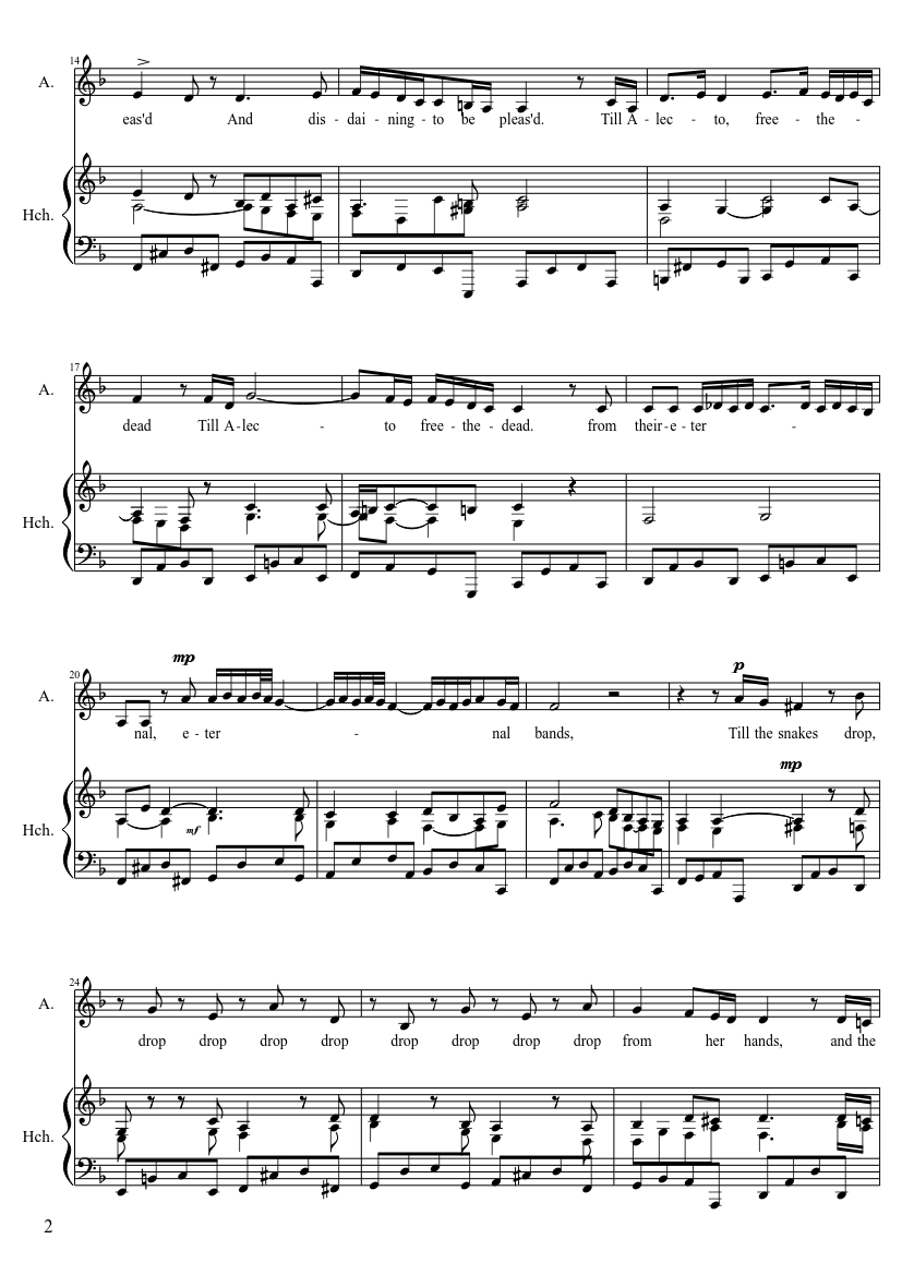 Music for a while - Henry Purcell - Arr: Javey Mylène - piano sheet music page 2