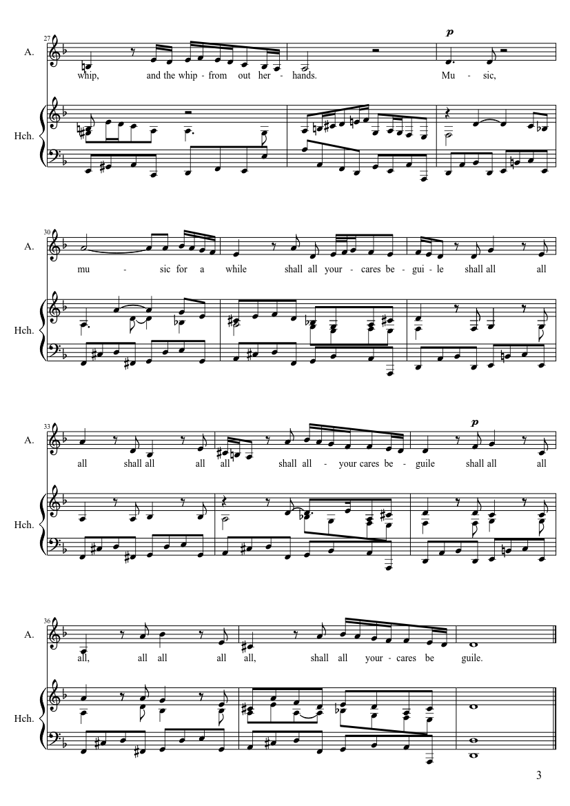 Music for a while - Henry Purcell - Arr: Javey Mylène - piano sheet music page 3