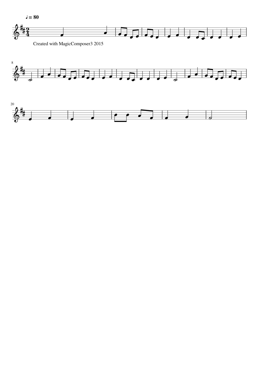 NCY49A - piano sheet music page 1