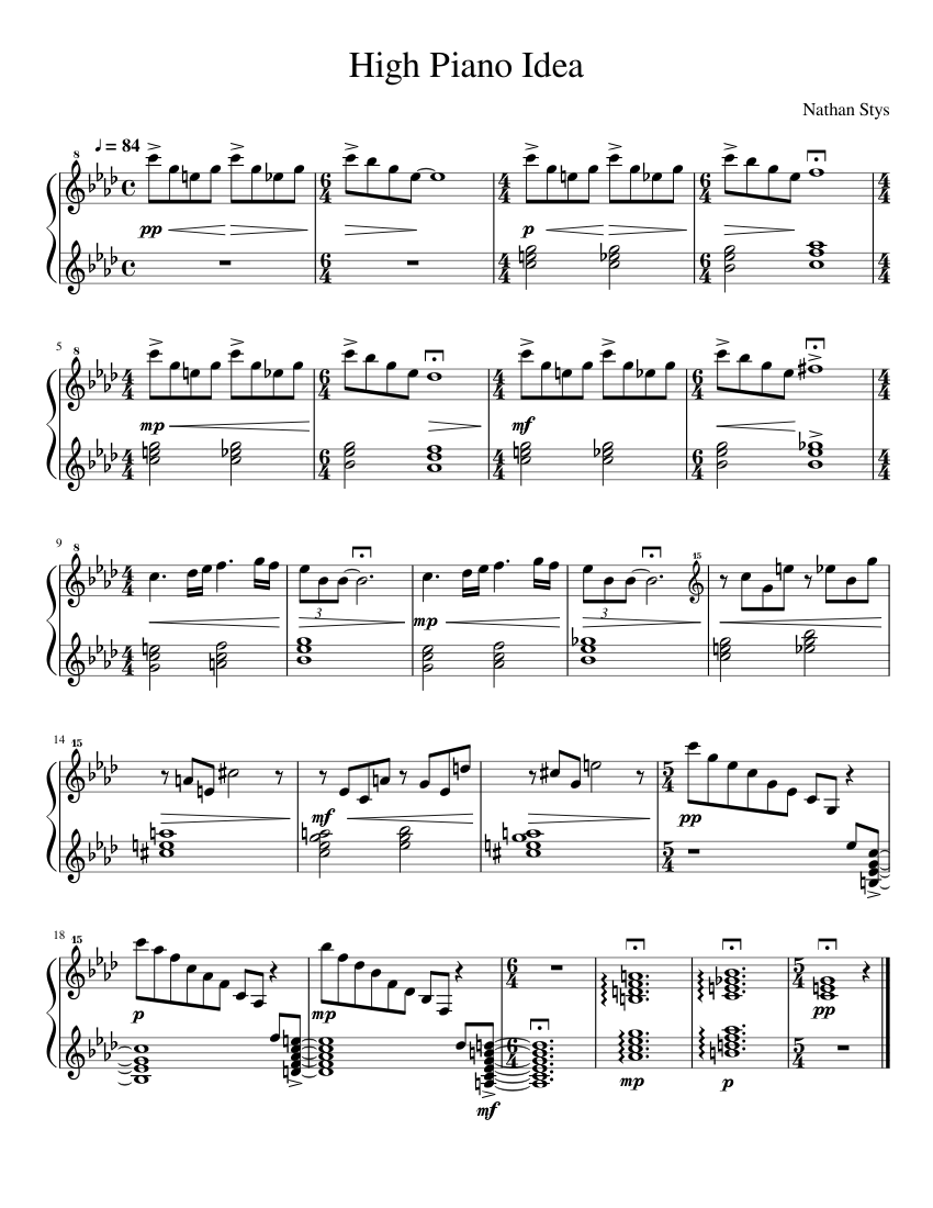 Piano Thingy (I have no absolute clue) - piano sheet music page 1