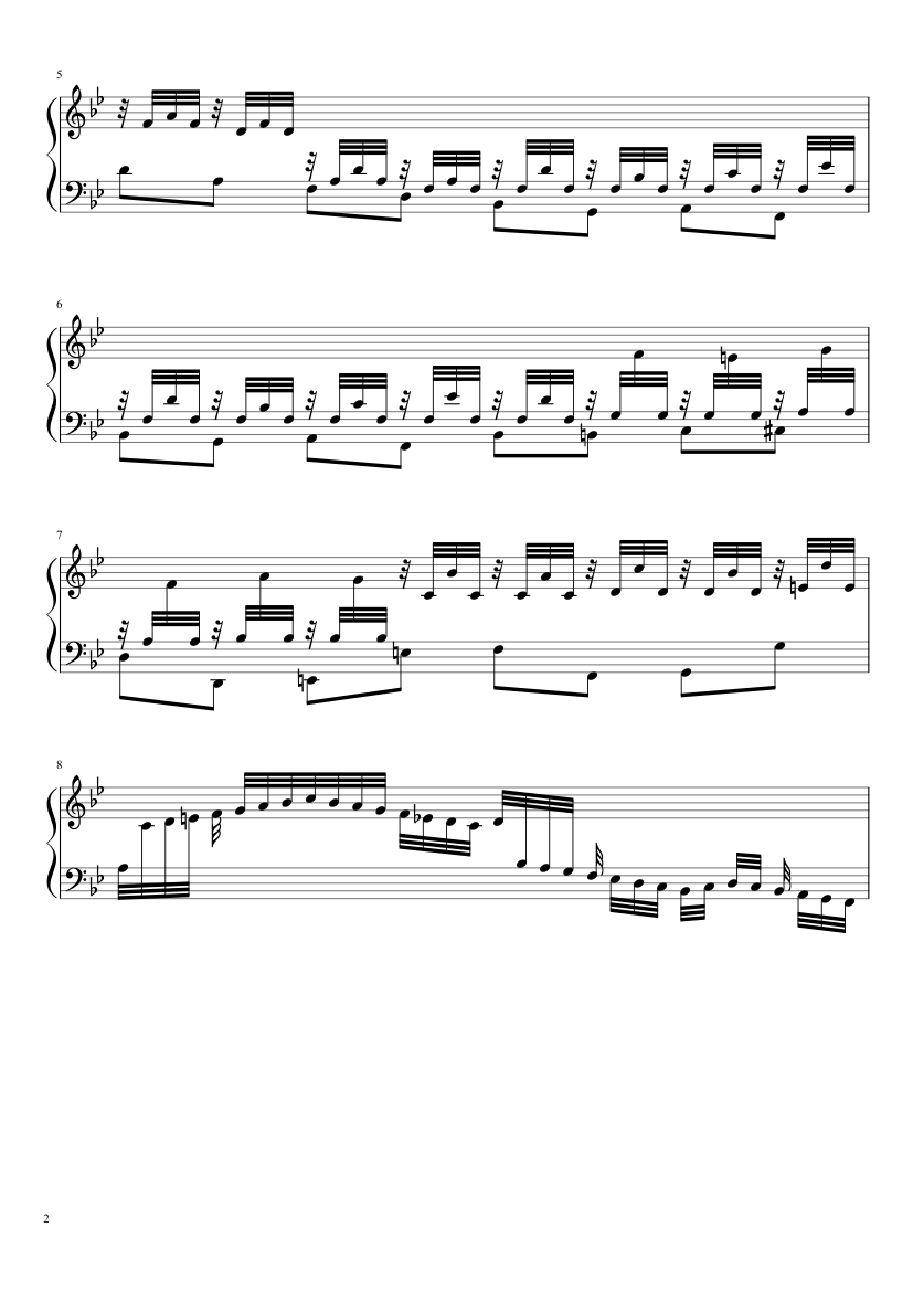 Prélude No. 21 BWV 866 in B♭ Major - piano sheet music page 2