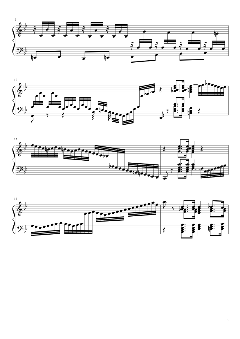 Prélude No. 21 BWV 866 in B♭ Major - piano sheet music page 3