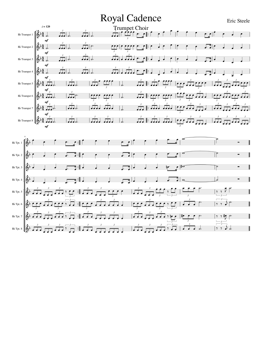 Royal Cadence - piano sheet music page 1