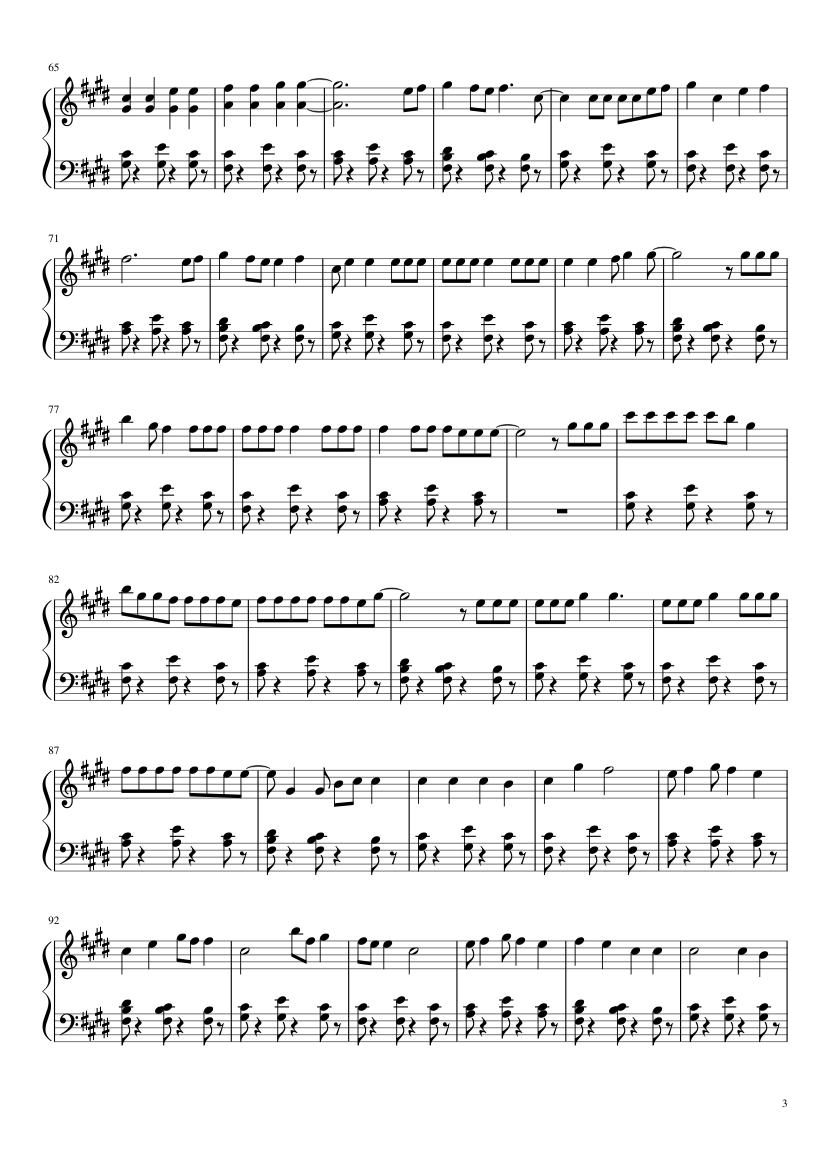 Shape of you - piano sheet music page 3