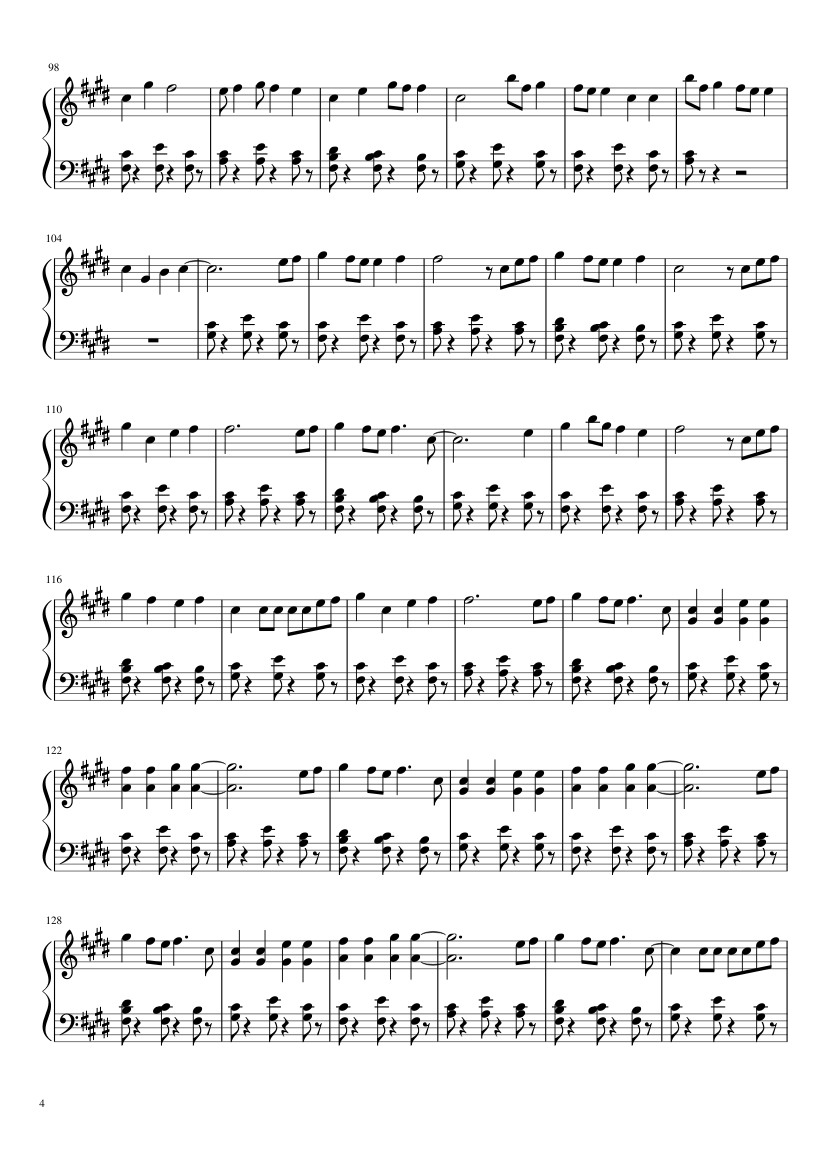 Shape of you - piano sheet music page 4