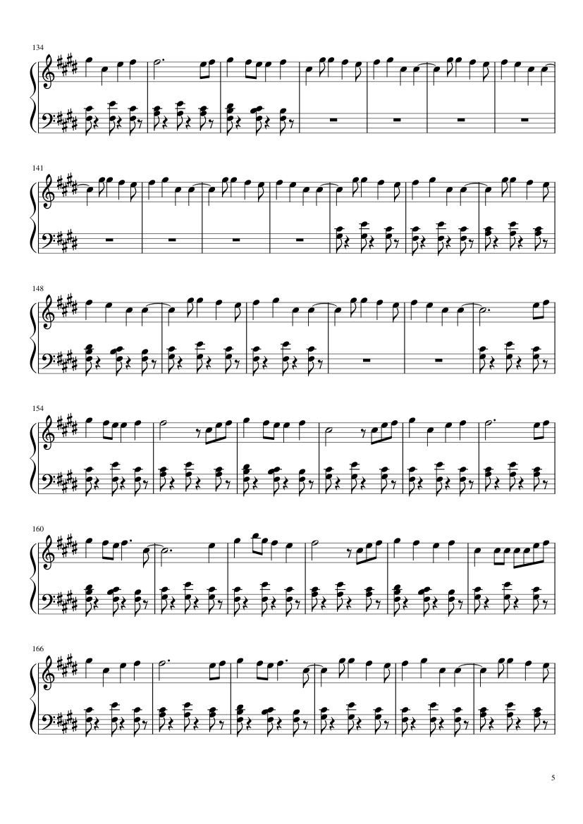 Shape of you - piano sheet music page 5