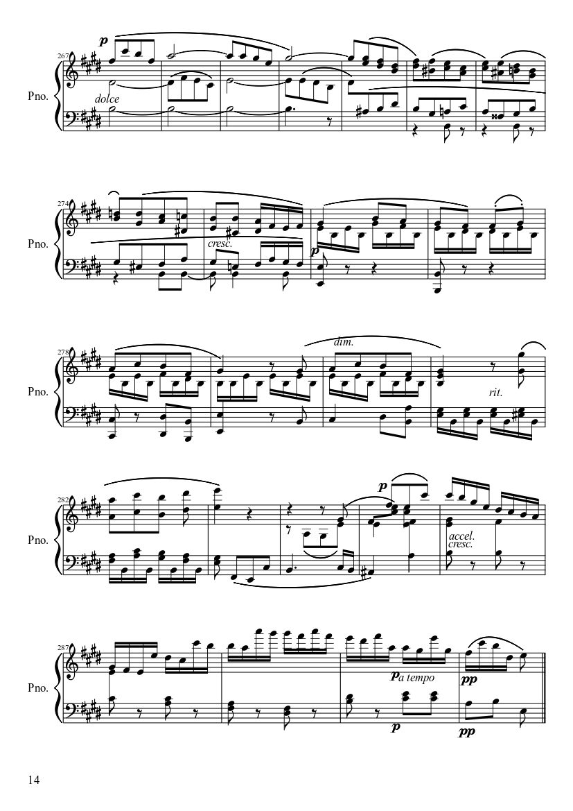 Sonata No. 27, 2nd Movement - piano sheet music page 14
