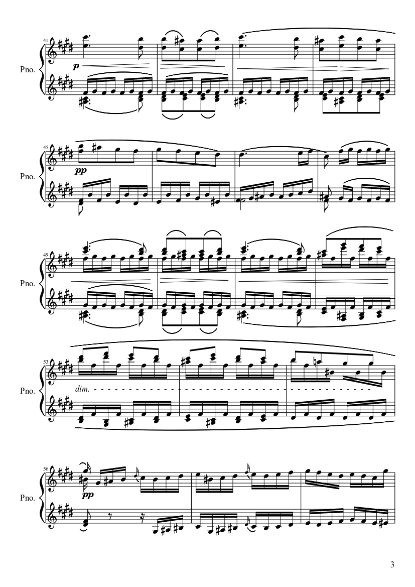 Sonata No. 27, 2nd Movement - piano sheet music page 3