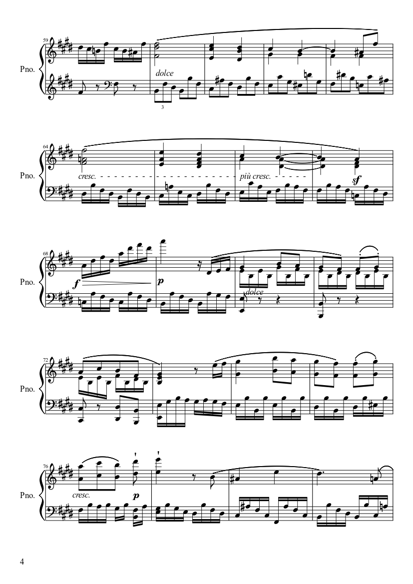 Sonata No. 27, 2nd Movement - piano sheet music page 4