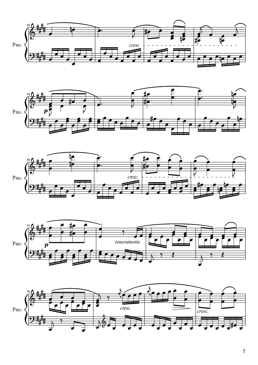 Sonata No. 27, 2nd Movement - piano sheet music page 5