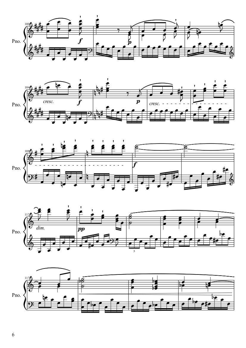 Sonata No. 27, 2nd Movement - piano sheet music page 6