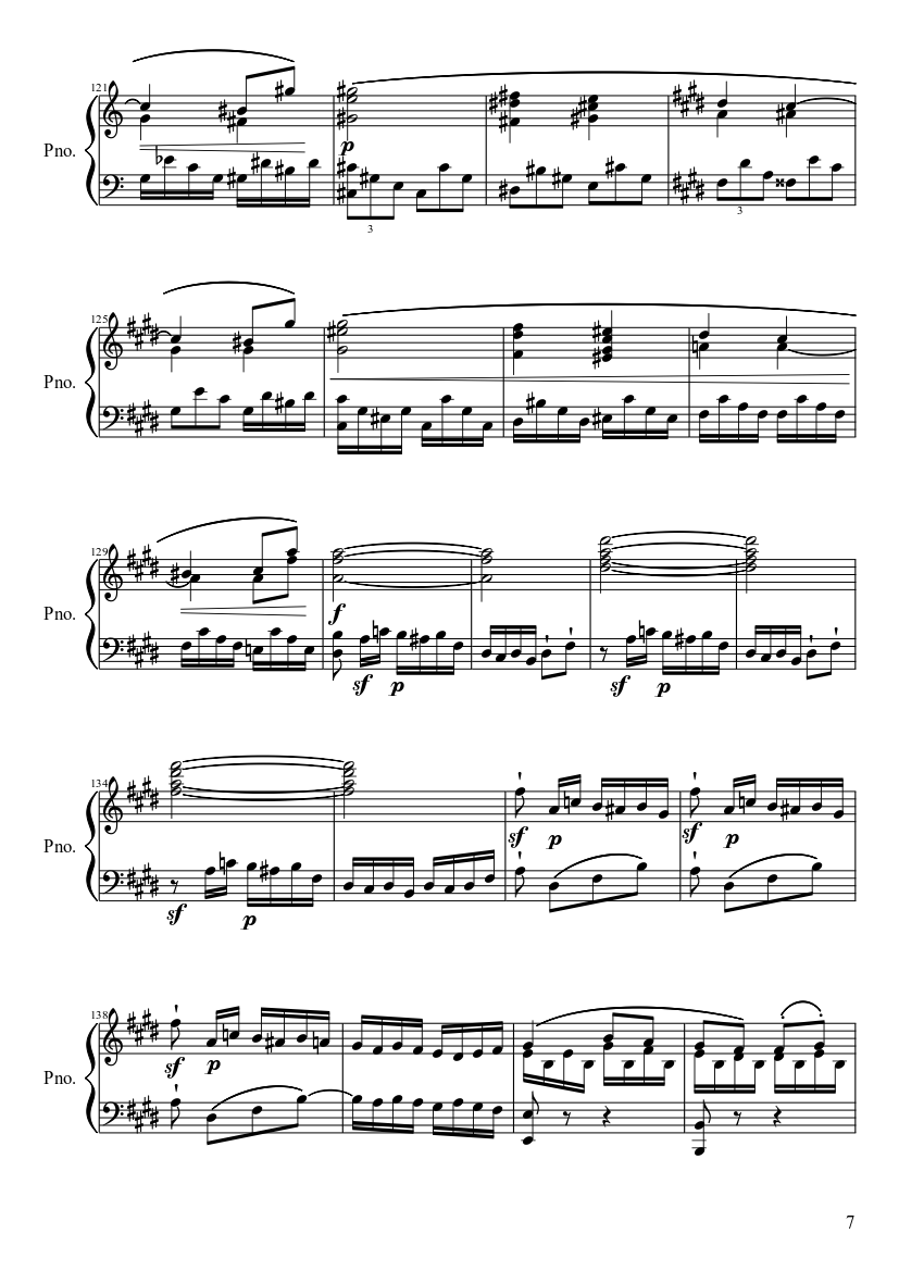 Sonata No. 27, 2nd Movement - piano sheet music page 7