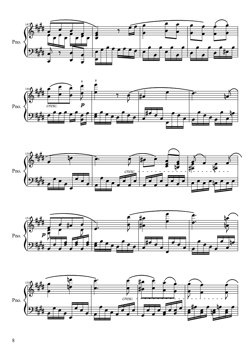 Sonata No. 27, 2nd Movement - piano sheet music page 8