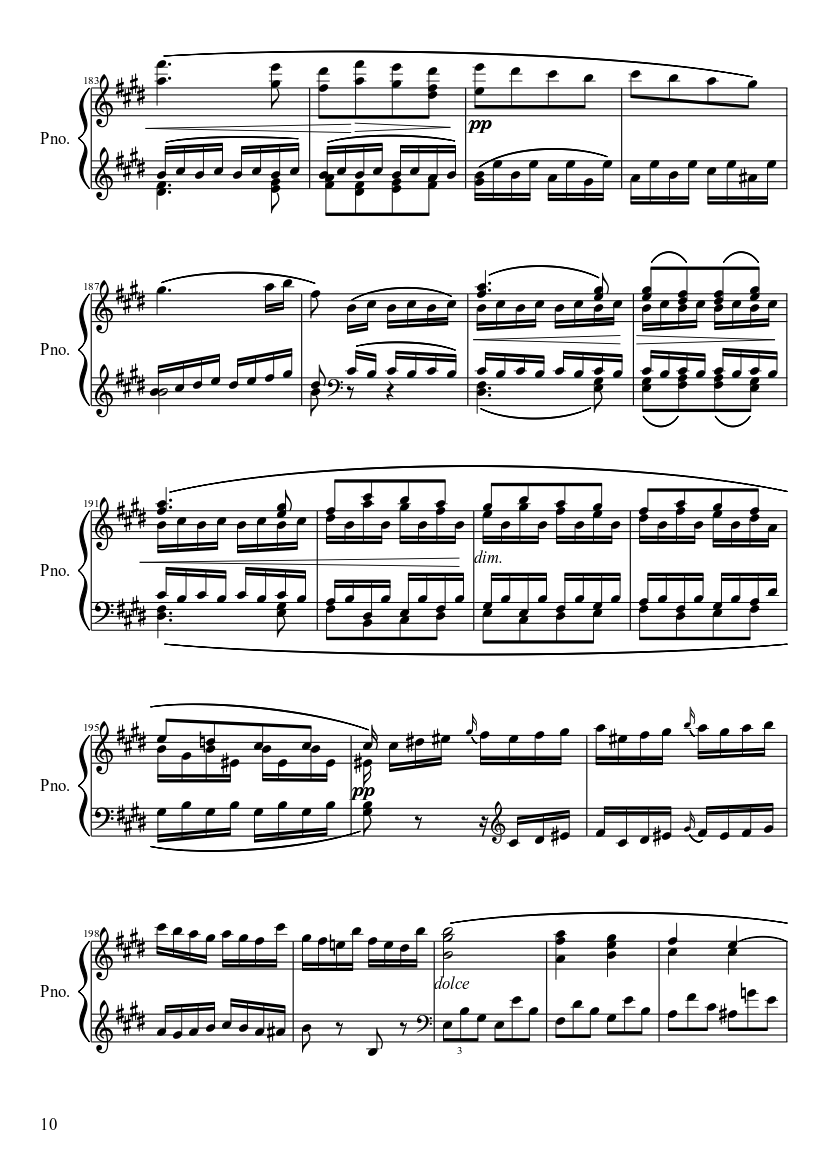 Sonata No. 27, 2nd Movement - piano sheet music page 10