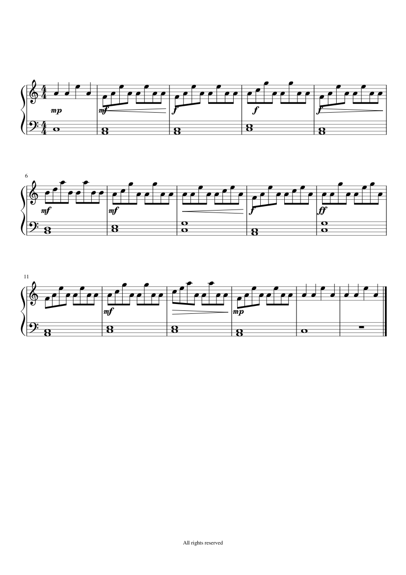 Summer Storm - piano sheet music page 1