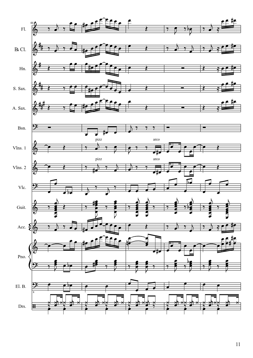 The Entertainer - Scott Joplin - Orchestral version - piano sheet music page 11