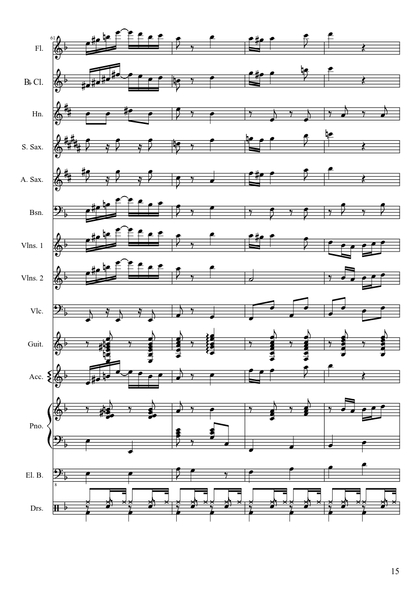 The Entertainer - Scott Joplin - Orchestral version - piano sheet music page 15