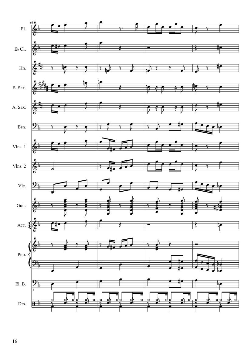 The Entertainer - Scott Joplin - Orchestral version - piano sheet music page 16