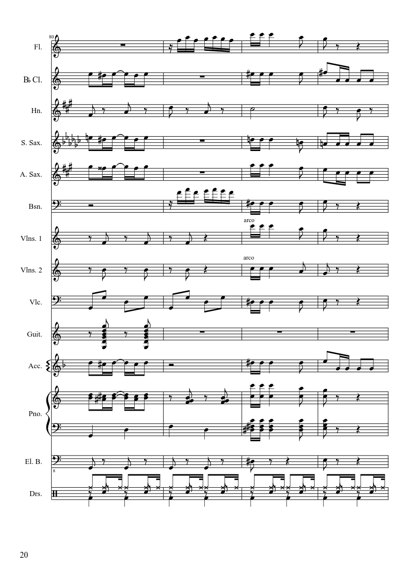 The Entertainer - Scott Joplin - Orchestral version - piano sheet music page 20