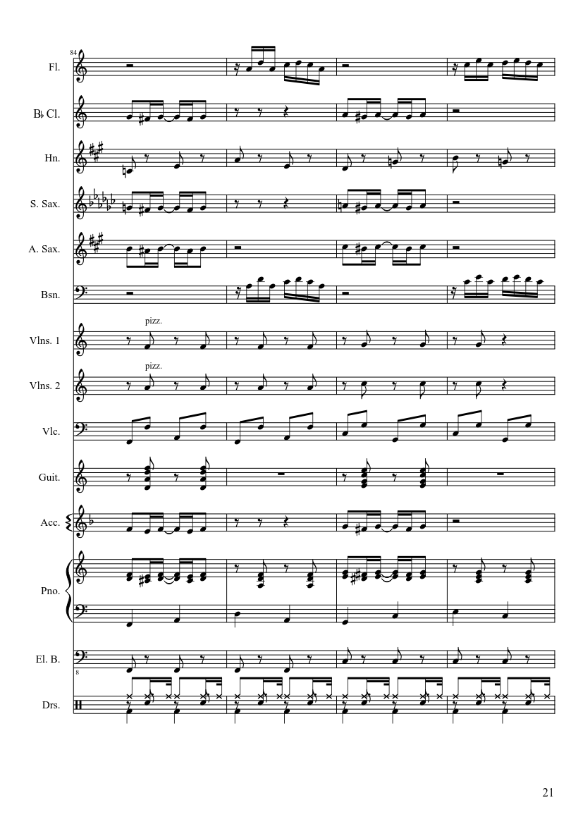 The Entertainer - Scott Joplin - Orchestral version - piano sheet music page 21