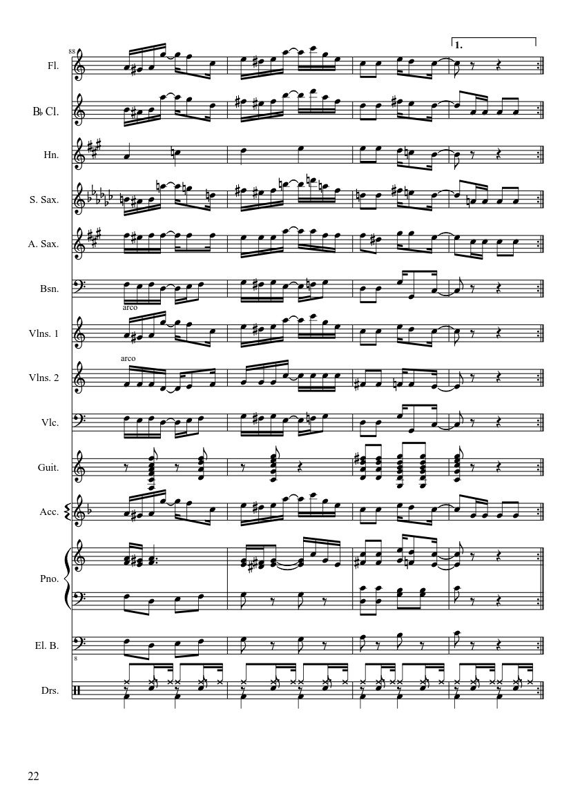 The Entertainer - Scott Joplin - Orchestral version - piano sheet music page 22