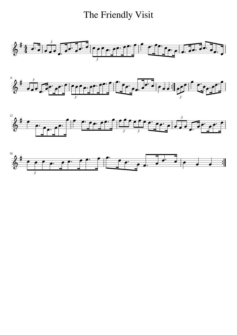 The Friendly Visit - piano sheet music page 1
