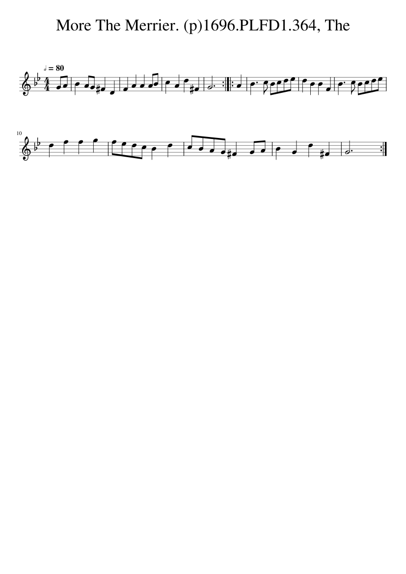 The More The Merrier. (p)1696.PLFD1.364 - piano sheet music page 1