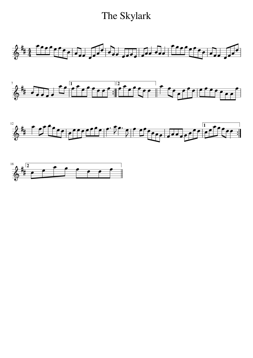The Skylark - piano sheet music page 1