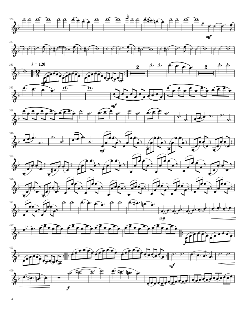 The Ultimate Game of Thrones Medley for Clarinet: Part 1 - piano sheet music page 4