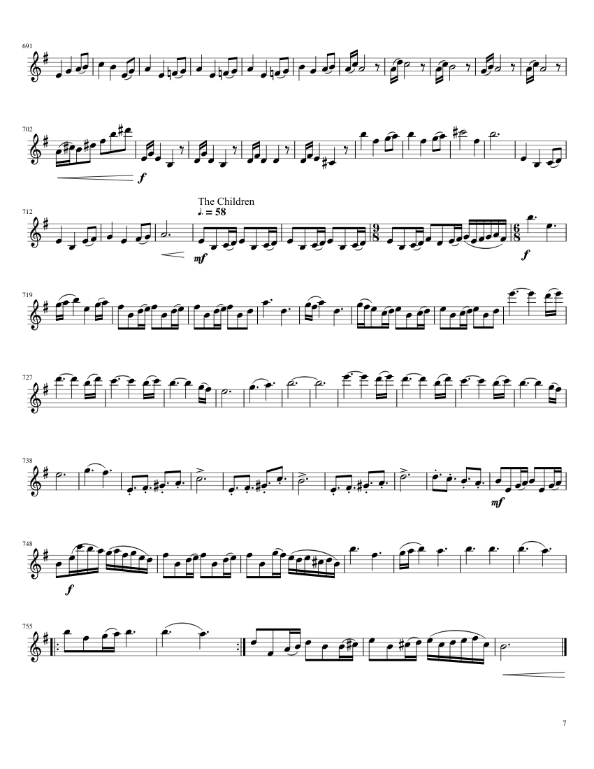 The Ultimate Game of Thrones Medley for Clarinet: Part 1 - piano sheet music page 7
