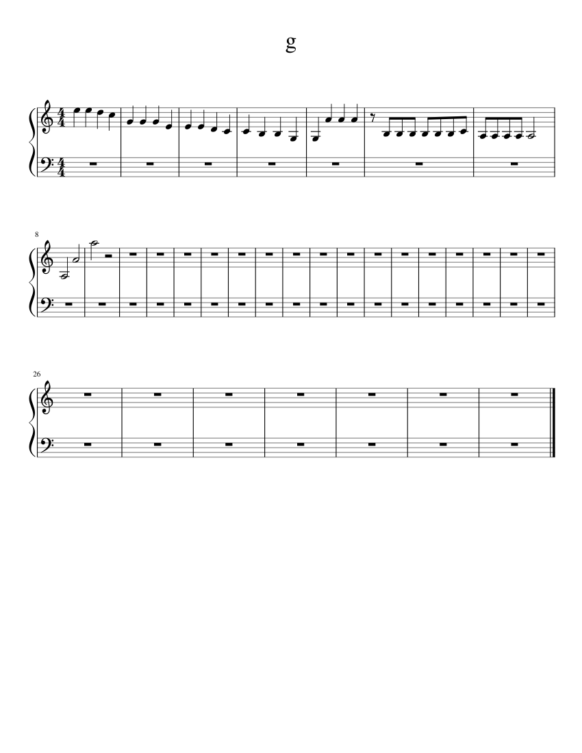 Thomas Piece - piano sheet music page 1