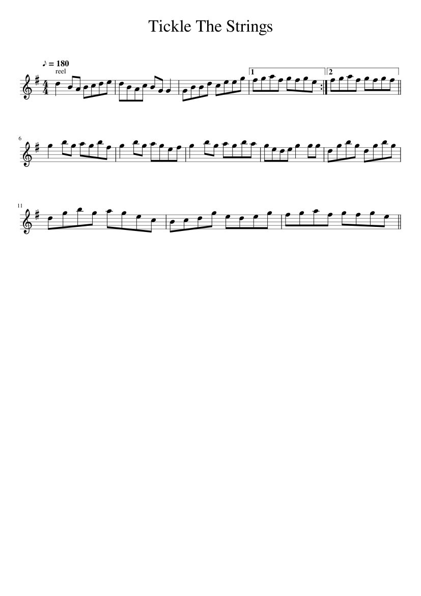 Tickle The Strings - piano sheet music page 1
