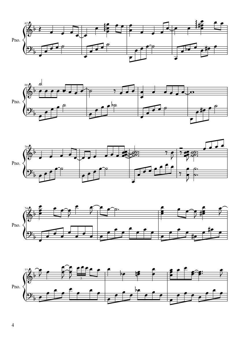 Tonari no Totoro - piano sheet music page 4
