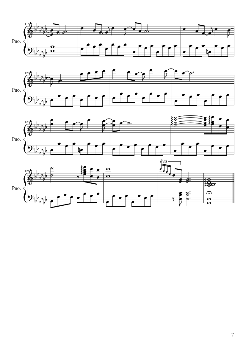 Tonari no Totoro - piano sheet music page 7