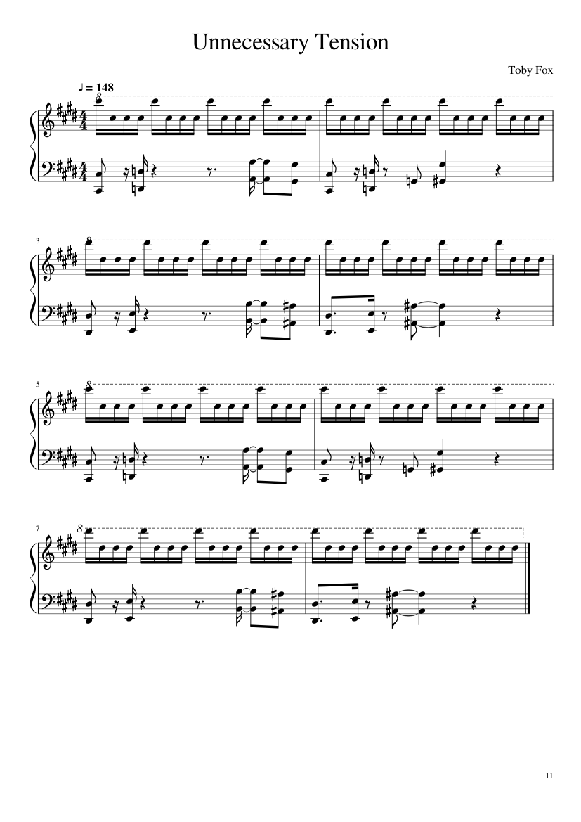 Undertale: Complete OST (101/101) (Update 160525) - piano sheet music page 11
