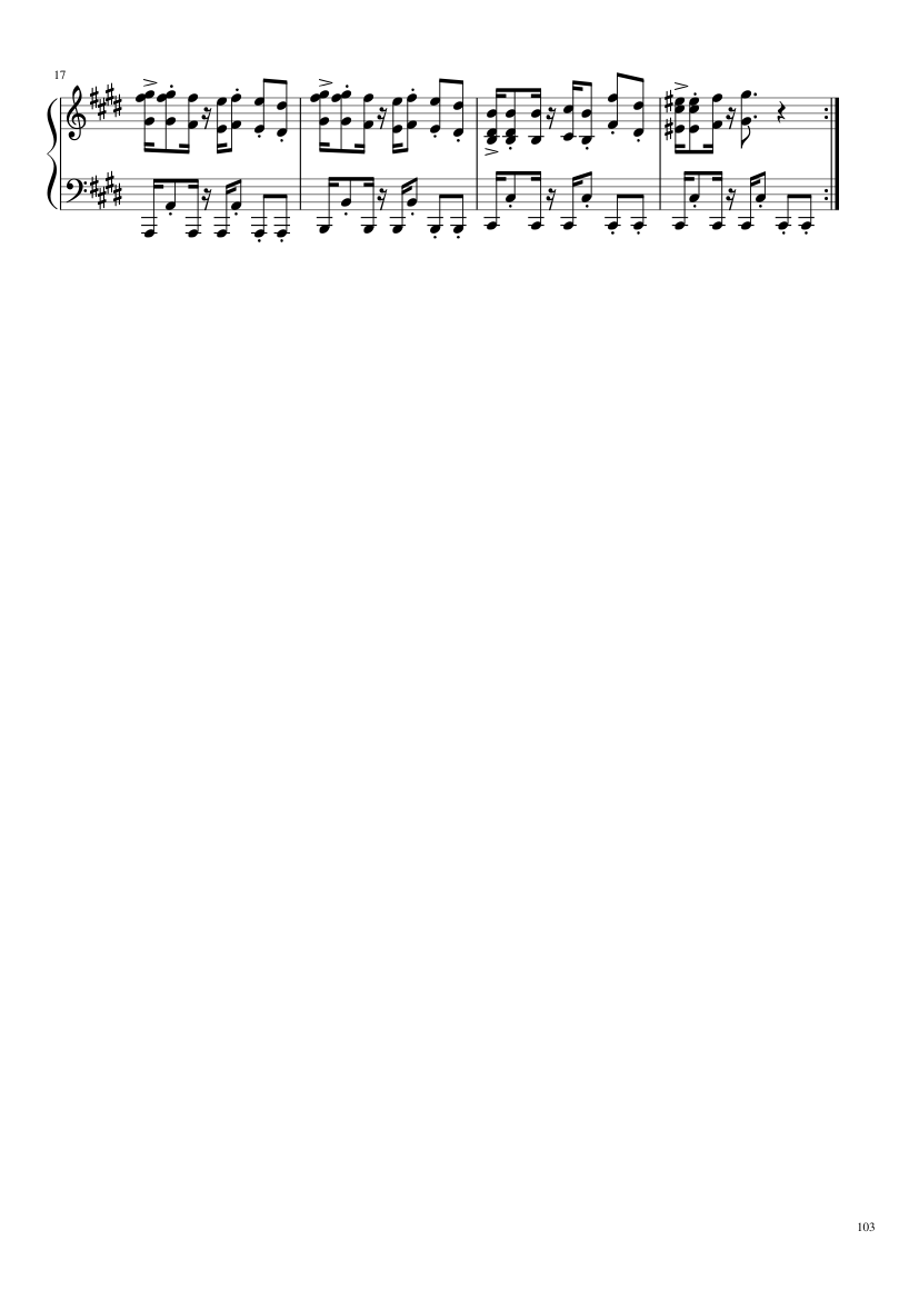 Undertale: Complete OST (101/101) (Update 160525) - piano sheet music page 103