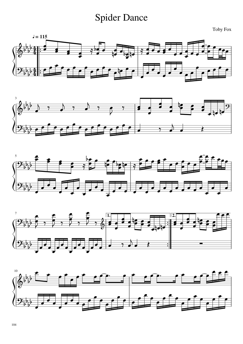 Undertale: Complete OST (101/101) (Update 160525) - piano sheet music page 104